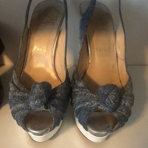 “Jenny” Louboutin sling back pumps sz 39